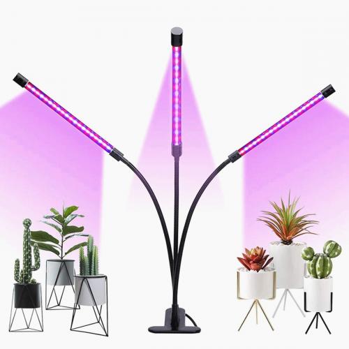 Светодиодная лампа для выращивания растений в помещении Grow Light 3 Head 18W оптом