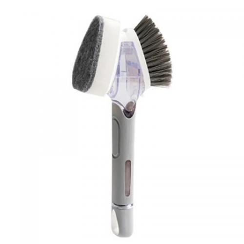 Щетка двухсторонняя для мытья посуды с емкостью Dish Wand Scrub Brush оптом