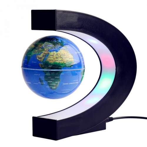 LED Ночник Magnetic levitation globes с RGB подсветкой, оригинальный дизайн диаметр глобуса 10 см оптом