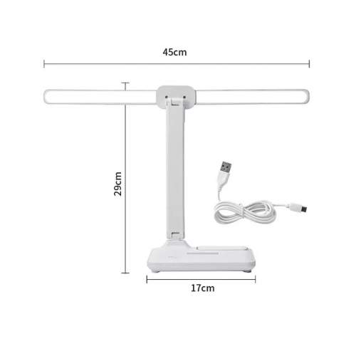 LED-лампа настольная двойная European Table Lamp с беспроводной зарядкой для офиса оптом