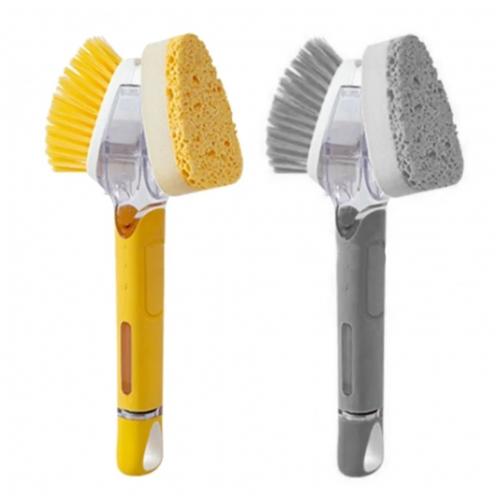 Щетка двухсторонняя для мытья посуды с емкостью Dish Wand Scrub Brush оптом